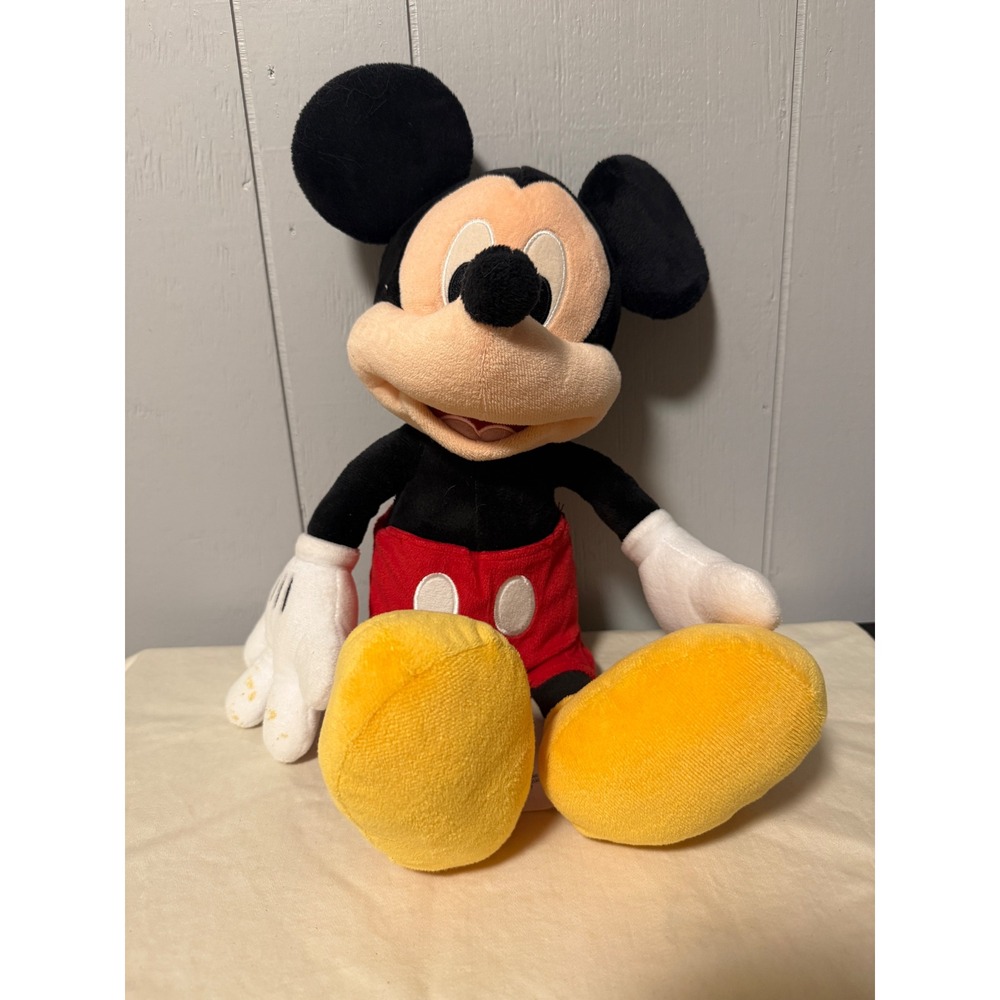 Disney Store Mickey Mouse Plush Stuffed Animal Classic Red Shorts 16 Inch‎
